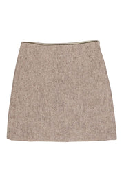 Current Boutique-Theory - Beige Wool Blend Skirt w/ Side Zipper Sz 6