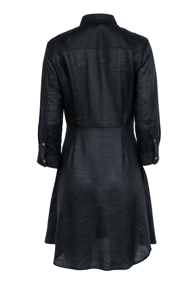 Current Boutique-Theory - Black Long Sleeve Shirt Dress Sz 8