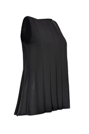 Current Boutique-Theory - Black Sleeveless Pleated Top Sz S