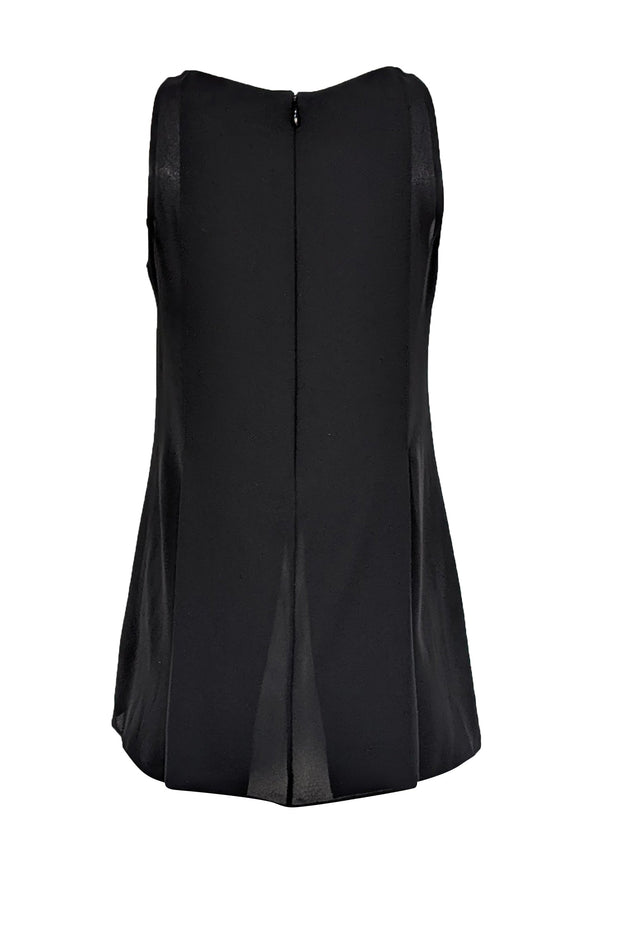 Current Boutique-Theory - Black Sleeveless Pleated Top Sz S