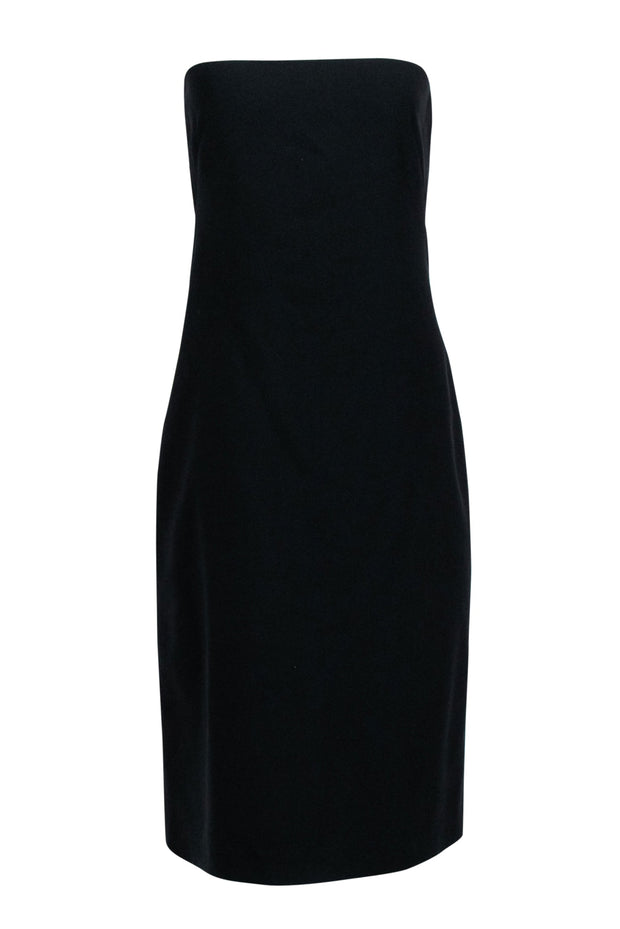 Current Boutique-Theory - Black Strapless Midi Dress Sz 8