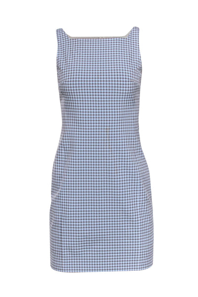 Current Boutique-Theory - Blue & Beige Plaid Shift Dress Sz 2