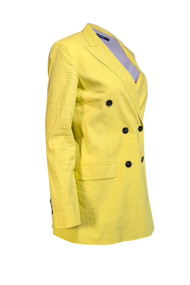 Current Boutique-Theory - Bright Lime Linen Blend Blazer Sz 4