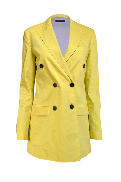 Current Boutique-Theory - Bright Lime Linen Blend Blazer Sz 4