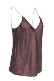 Current Boutique-Theory - Brown Spotted Print Slip Tank Sz M