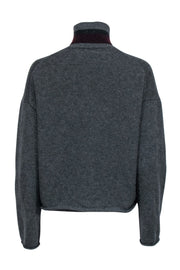 Current Boutique-Theory - Dark Grey Turtleneck w/ Maroon Contrast Sz P