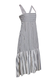 Current Boutique-Theory - Ivory & Black Stripe Sleeveless Maxi Dress Sz M