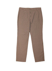 Current Boutique-Theory - Ivory w/ Brown Grid Print Straight Leg Pants Sz 8