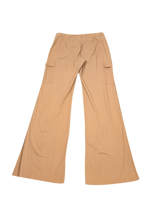 Current Boutique-Theory - Khaki Cotton Wide Leg Cargo Trousers Sz 6