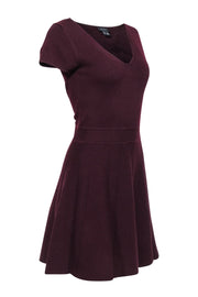 Current Boutique-Theory - Maroon Fit & Flare Knit Dress Sz M