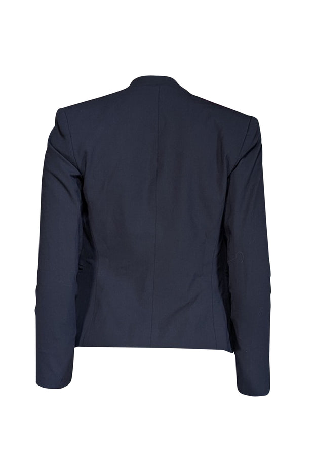 Current Boutique-Theory - Navy Open Front Collarless Blazer Sz 0