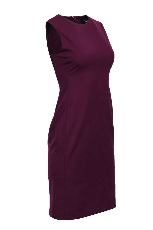 Current Boutique-Theory - Plum Sleeveless Wool Blend Sheath Dress Sz 0