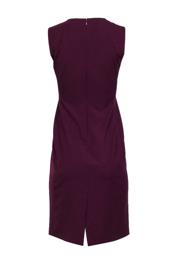 Current Boutique-Theory - Plum Sleeveless Wool Blend Sheath Dress Sz 0