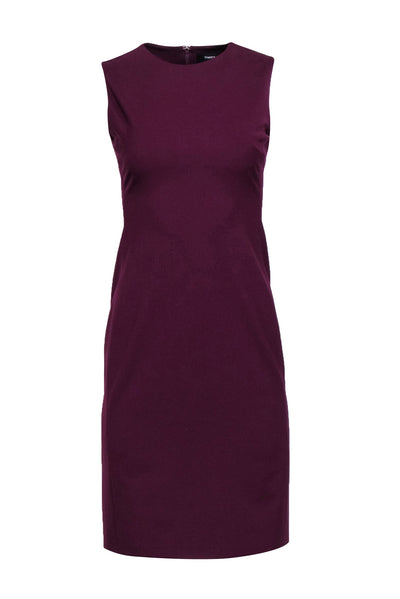 Current Boutique-Theory - Plum Sleeveless Wool Blend Sheath Dress Sz 0