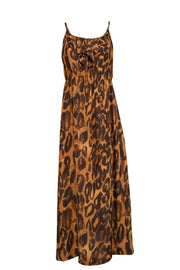 Current Boutique-Theory - Tan, Black, & Brown Cheetah Print Sleeveless Midi Dress Sz P