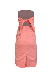 Current Boutique-Tibi - Coral Poplin Strapless Dress Sz 2