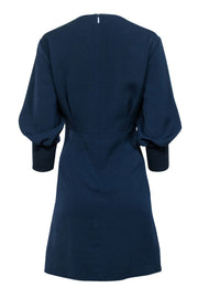 Current Boutique-Tibi - Navy Long Sleeve Lace-up Shift Dress Sz 8