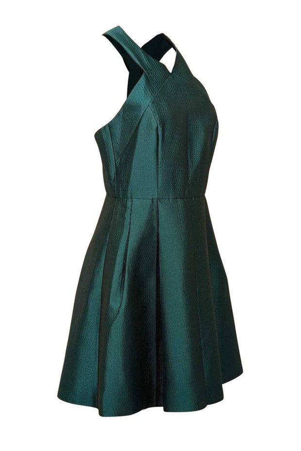 Current Boutique-Tibi - Teal Sleeveless Fit and Flare Cocktail Dress Sz 6