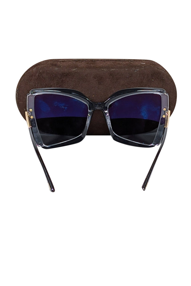 Current Boutique-Tom Ford - Black & Gold "Jacquetta" Sunglasses