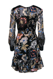 Current Boutique-Tory Burch - Black & Multi-Color Floral Shift Dress Sz 2