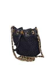 Current Boutique-Tory Burch - Black Raffia Crossbody Bag