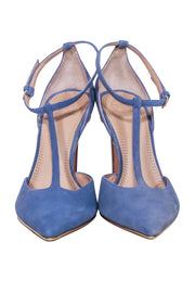 Current Boutique-Tory Burch - Blue Suede Strappy Pumps Sz 8