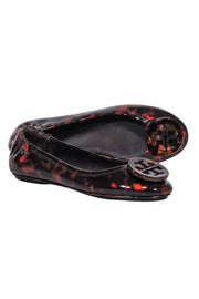 Current Boutique-Tory Burch - Brown & Black Tortoise Print Leather Ballet Flats Sz 5