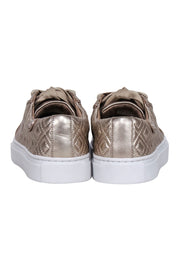 Current Boutique-Tory Burch - Gold Quilted Lace Up Sneakers Sz 5.5