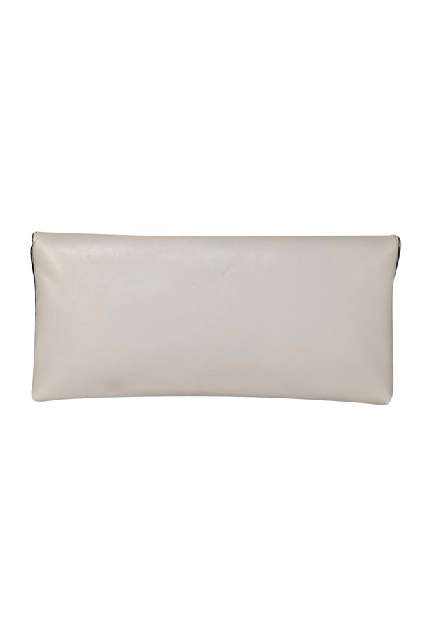 Current Boutique-Tory Burch - Ivory Leather "Miller" Clutch"