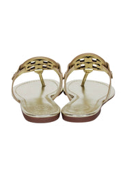 Current Boutique-Tory Burch - Pale Gold Metallic "Miller" Sandals Sz 6