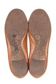 Current Boutique-Tory Burch - Tan Leather Ballet Flats w/ Gone-tone Hardware Sz 11