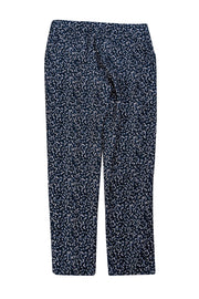 Current Boutique-Tory Burch - Teal, Blue, & White Confetti Pattern Jacquard Trousers Sz 6