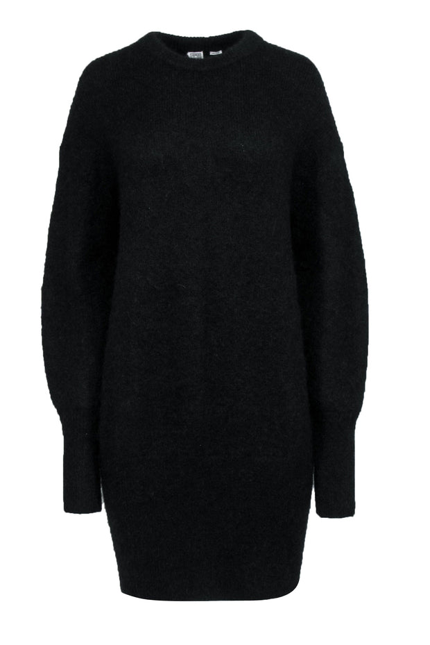 Current Boutique-Toteme - Black Long Sleeve Fuzzy Knit Dress Sz M