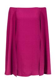 Current Boutique-Trina Turk - Berry Plum Off-the-Shoulder Cape Dress Sz 4