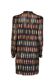 Current Boutique-Trina Turk - Black w/ Gold & Multicolor Metallic Pattern Dress Sz 12