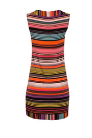 Current Boutique-Trina Turk - Black w/ Multicolor Stripe Print Sleeveless Shift Dress Sz 4