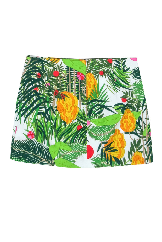 Current Boutique-Trina Turk - Green & Multicolor Tropical Banana Print Skirt Sz 8