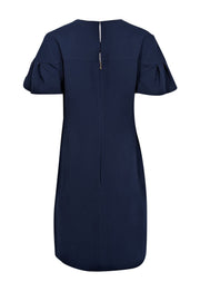 Current Boutique-Trina Turk - Navy Petal Sleeve Shift Dress Sz 8