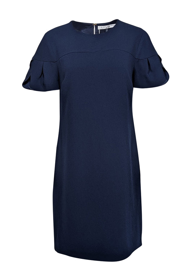 Current Boutique-Trina Turk - Navy Petal Sleeve Shift Dress Sz 8