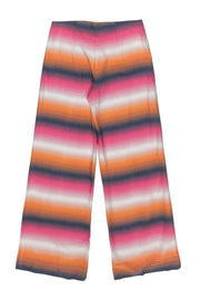 Current Boutique-Trina Turk - Orange, Pink, Navy, % Cream Stripe Wide Leg Pants Sz 2