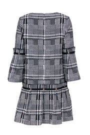 Current Boutique-Tuckernuck - Black & White Plaid Drop Waist Shift Dress Sz S