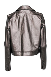 Current Boutique-Tuckernuck - Bronze Metallic Cropped Faux Leather Jacket Sz S