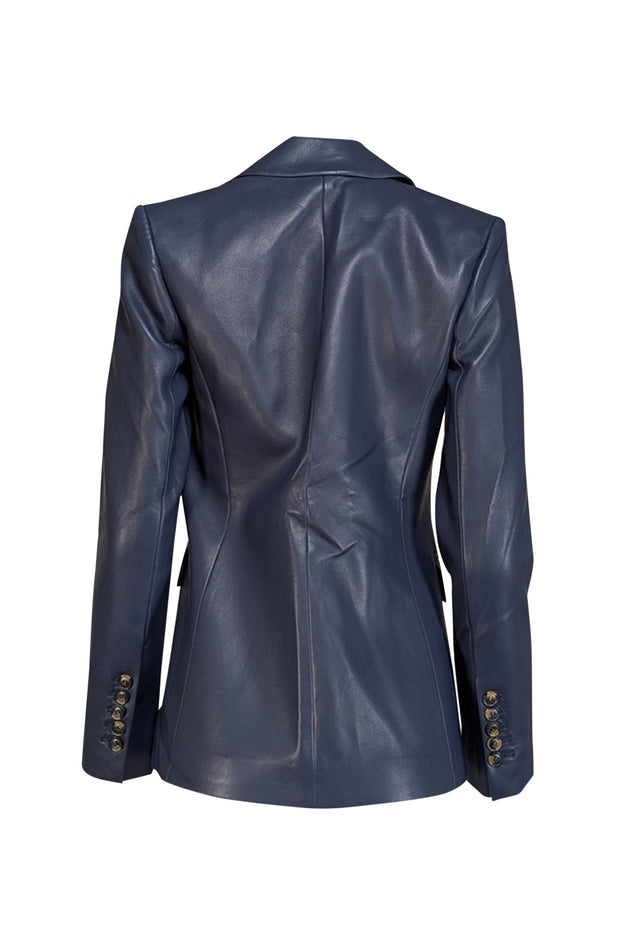 Current Boutique-Tuckernuck - Navy Faux Leather Blazer Sz S