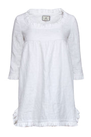 Current Boutique-Tuckernuck - White Ruffled Babydoll Mini Dress Sz XS