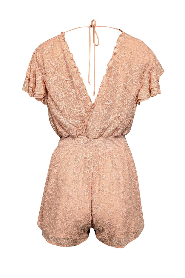 Current Boutique-Tularosa - Blush Pink Lace Romper Sz XXS