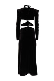 Current Boutique-Undress Code - Black Velvet Midi Dress w/ Cut-Outs Sz S