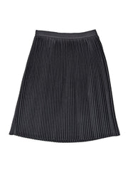 Current Boutique-Valentino - Black Pleated A-Line Skirt Sz 6