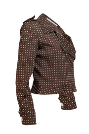 Current Boutique-Valentino - Brown & Cream Polka Dot Jacket Sz 6