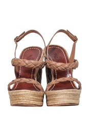 Current Boutique-Valentino - Tan Espadrille Wedges Sz 7.5