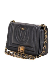 Current Boutique-Valentino by Mario Valentino - Black Leather Crossbody Bag